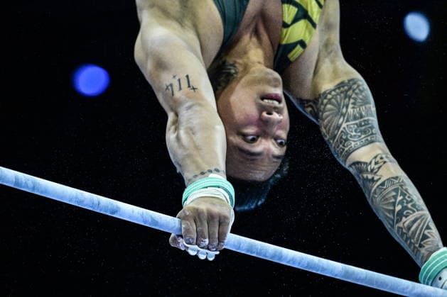 Zagreb, Croatia, 220826. 37th European Men s Artistic Gymnastics Championships, Individual Apparatus Finals at Arena Zagreb. Horizontal Bar, Marios Georgiou, Cipar. Photo: Ivana Grgic CROPIX Zagreb Croatia Copyright: xxIvanaxGrgicx disciplina_preca34-220826