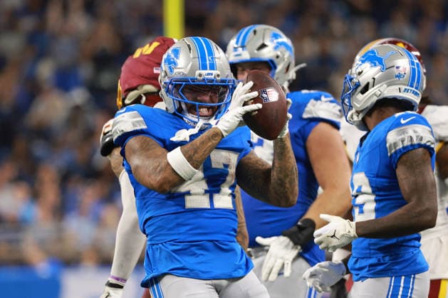 Washington Commanders vs Detroit Lions DETROIT,MICHIGAN-AUGUST 22: Running back Trayveon Williams 47 of the Detroit Lions reacts after a play during the first half of an NFL, American Football Herren, USA preseason football game between the Washington Commanders and the Detroit Lions in Detroit, Michigan USA, on Saturday, August 22, 2026 Detroit Michigan United States  Copyright: xJorgexLemusx originalFilename:lemus-washingt260822_np3wd.jpg