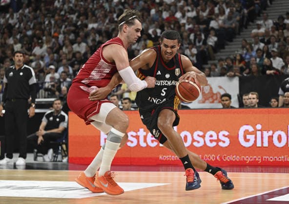 Germany v Croatia - Turkish Airlines Supercup 2026 HAMBURG, GERMANY - AUGUST 22: Germany s Tristan Da Silva (5) in action during the Turkish Airlines Basketball Supercup 2026 match between Germany and Croatia at Barclays Arena in Hamburg, Germany, on August 22, 2026. Halil Sagirkaya Anadolu Hamburg Germany. Editorial use only. Please get in touch for any other usage.  Copyright: x2026xAnadoluxHalilxSagirkayax