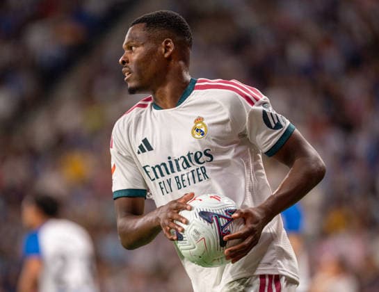 ESP: LaLiga EA Sports RCD Espanyol de Barcelona v Real Madrid Denzel Dumfries of Real Madrid during LaLiga EA Sports match between RCDE Espanyol de Barcelona v Real Madrid played at RCDE Stadium, Cornella de Llobregat, Barcelona on August 22 2026 in Spain Spain Soccer *** ESP LaLiga EA Sports RCD Espanyol de Barcelona vs. Real Madrid: Denzel Dumfries of Real Madrid during the LaLiga EA Sports match between RCDE Espanyol de Barcelona and Real Madrid, played at RCDE Stadium in Cornellà de Llobregat, Barcelona, on August 22, 2026, in Spain. Spanish Soccer Copyright: xAgenciaxLOFx