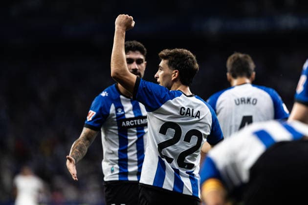 August 22, 2026, Barcelona, Catalonia, Spain: BARCELONA, SPAIN - AUGUST 22: Alex Calatrava of RCD Espanyol celebrates scoring during the LaLiga EA Sports match between RCD Espanyol and Real Madrid at RCDE Stadium on August 22, 2026 in Barcelona, Spain. Soccer 2026: RCD Espanyol V Real Madrid - LaLiga EA Sports  - ZUMAs316 20260822_znp_s316_038 Copyright: xMartixSeguraxRamonedax
