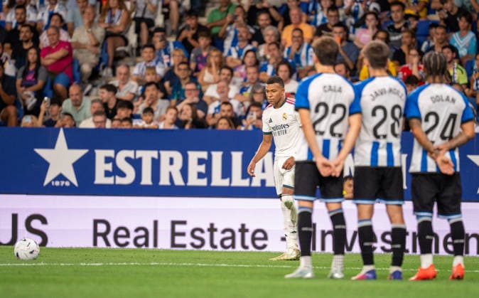 ESP: LaLiga EA Sports RCD Espanyol de Barcelona v Real Madrid Kylian Mbappe of Real Madrid during LaLiga EA Sports match between RCDE Espanyol de Barcelona v Real Madrid played at RCDE Stadium, Cornella de Llobregat, Barcelona on August 22 2026 in Spain Spain Soccer *** ESP LaLiga EA Sports RCD Espanyol de Barcelona vs. Real Madrid Kylian Mbappé of Real Madrid during the LaLiga EA Sports match between RCDE Espanyol de Barcelona and Real Madrid, played at RCDE Stadium in Cornellà de Llobregat, Barcelona, on August 22, 2026, in Spain. Spanish Soccer Copyright: xAgenciaxLOFx