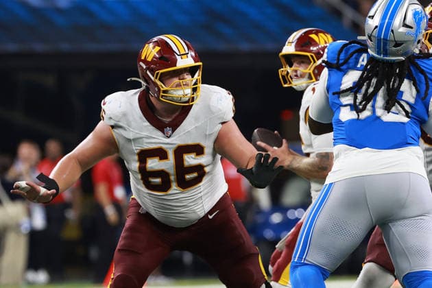 Washington Commanders vs Detroit Lions DETROIT,MICHIGAN-AUGUST 22: Center Matt Gulbin 66 of the Washington Commanders during the first half of an NFL, American Football Herren, USA preseason football game between the Washington Commanders and the Detroit Lions in Detroit, Michigan USA, on Saturday, August 22, 2026 Detroit Michigan United States  Copyright: xJorgexLemusx originalFilename:lemus-washingt260822_npFH2.jpg