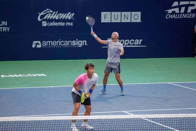 CANCUN COUNTRY OPEN 2026 CANCUN COUNTRY OPEN 2026 SRIRAM BALAJI ANIRUDH CHANDRASEKAR VS SANTIAGO GONZALEZ7RAY HO 22082026 CANCUN, QUINTANA ROO. Action photo of Sebastian Gonzalez and Ray Ho, during doubles semifinal game of the Cancun Country Open 2026 Tennis 125 Challenger tournament held at the Cancun Country Club of Cancun, Quintana Roo, Mexico. Foto de accion de Sebastian Gonzalez y Ray Ho, durante juego semifinal de dobles del Cancun Country Open 2026 ATP125 Challenger que se celebra en el Cancun Country Club de Cancun, Quintana Roo, Mexico. PHOTO BY IMAGENSHOP AGENCIA FOTOGRAFICA CANCUN QUINTANA ROO MEXICO *** CANCUN COUNTRY OPEN 2026 CANCUN COUNTRY OPEN 2026 SRIRAM BALAJI ANIRUDH CHANDRASEKAR VS. SANTIAGO GONZALEZ AND RAY HO August 22, 2026, CANCUN, QUINTANA ROO Action photo of Sebastian Gonzalez and Ray Ho during the doubles semifinal match of the 2026 Cancun Country Open Tennis 125 Challenger tournament held at the Cancun Country Club in Cancun, Quintana Roo, Mexico Action photo of Sebastian Gonzalez and Ray Ho, during the doubles semifinal match of the 2026 Cancun Country Open ATP125 Challenger, held at the Cancun Country Club in Cancun, Quintana Roo, Mexico. PHOTO BY IMAGENSHOP PHOTO AGENCY, CANCUN, QUINTANA ROO, MEXICO Copyright: xIMAGENSHOPxAGENCIAxFOTOGRAFICAx