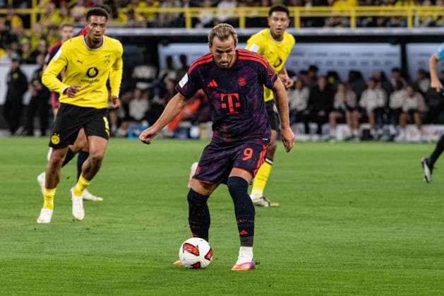 Harry Kane 9 (FC Bayern Muenchen), Borussia Dortmund vs. FC Bayern Muenchen, Fussball, Franz Beckenbauer Supercup, 22.08.2026 DFB regulations prohibit any use of photographs as image sequences and or quasi-video Dortmund Nordrhein-Westfalen Deutschland *** Harry Kane 9 FC Bayern Munich, Borussia Dortmund vs. FC Bayern Munich, Soccer, Franz Beckenbauer Super Cup, August 22, 2026. DFB regulations prohibit any use of photographs as image sequences and or quasi-video. Dortmund, North Rhine-Westphalia, Germany Copyright: xkolbert-press MarcxNiemeyerx