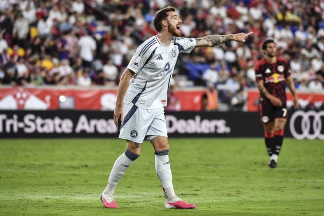 Joel Waterman (Chicago Fire FC) during the Major League Soccer match between Red Bull New York and Chicago Fire FC at Sports Illustrated Stadium on August 22, 2026 in Harrison, NJ, United States.  Copyright: xRebekahxWynkoopx xSPPx Sportspressphoto_SPR212926