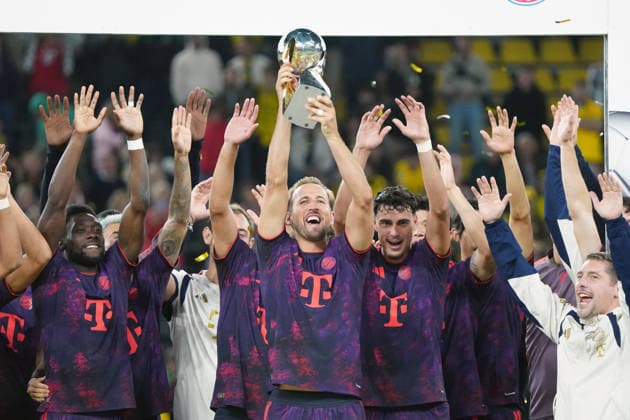 Harry Kane FC Bayern München Aktion, Einzelbild *** Harry Kane, FC Bayern Munich, in action—single frame