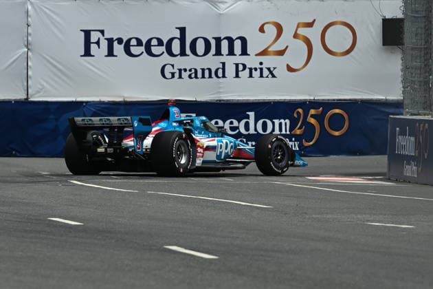 Washington, DC hosts inaugural Freedom 250 Grand Prix weekend WASHINGTON, D.C., UNITED STATES - AUGUST 22: Scott McLaughlin driver of the 3 Team Penske Chevrolet drives during practice for the NTT IndyCar, Indy Car, IRL, USA SERIES Freedom 250 practice session in Washington, D.C., on August 22, 2026. U.S. President Donald Trump established the Freedom 250 Grand Prix weekend as part of the yearlong celebration marking the 250th anniversary of the United States. Mehmet Eser Anadolu District of Columbia United States. Editorial use only. Please get in touch for any other usage.  Copyright: x2026xAnadoluxMehmetxEserx
