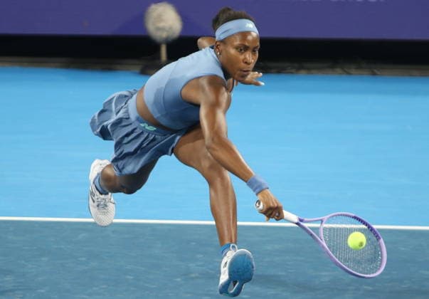 Cincinnati Open tennis tournament Coco Gauff of the USA in action against Sara Bejlek of the Czech Republic during their semi-final match at the Cincinnati Open tennis tournament in Cincinnati, Ohio, USA, 22 August 2026. CINCINNATI OHIO UNITED STATES  Copyright: xMARKxLYONSx