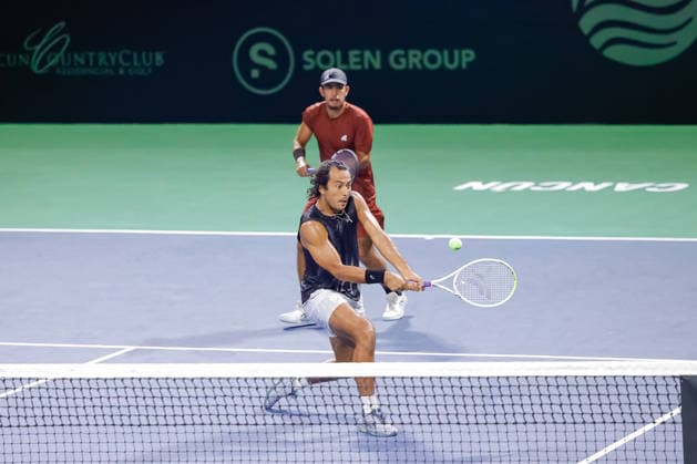 CANCUN COUNTRY OPEN 2026 CANCUN COUNTRY OPEN 2026 IVAN LIUTAREVICH MIGUEL REYES VARELA VS LUIS CARLOS ALVAREZ ALAN MAGADAN 22082026 CANCUN, QUINTANA ROO. Action photo of Luis Carlos Alvarez and Alan Magadan during doubles semifinal match of the Cancun Country Open 2026 Tennis 125 Challenger tournament held at the Cancun Country Club of Cancun, Quintana Roo, Mexico. Foto de accion de Luis Carlos Alvarez and Alan Magadandurante juego semifinal de dobles del Cancun Country Open 2026 ATP125 Challenger que se celebra en el Cancun Country Club de Cancun, Quintana Roo, Mexico. PHOTO BY IMAGENSHOP AGENCIA FOTOGRAFICA CANCUN QUINTANA ROO MEXICO *** CANCUN COUNTRY OPEN 2026 CANCUN COUNTRY OPEN 2026 IVAN LIUTAREVICH MIGUEL REYES VARELA VS. LUIS CARLOS ALVAREZ ALAN MAGADAN 08 22 2026 CANCUN, QUINTANA ROO Action photo of Luis Carlos Alvarez and Alan Magadan during the doubles semifinal match of the 2026 Cancun Country Open ATP 125 Challenger tournament held at the Cancun Country Club in Cancun, Quintana Roo, Mexico Action photo of Luis Carlos Alvarez and Alan Magadan during the doubles semifinal match of the Cancun Country Open 2026 ATP 125 Challenger tournament held at the Cancun Country Club in Cancun, Quintana Roo, Mexico PHOTO BY IMAGENSHOP PHOTO AGENCY CANCUN QUINTANA ROO MEXICO Copyright: xIMAGENSHOPxAGENCIAxFOTOGRAFICAx
