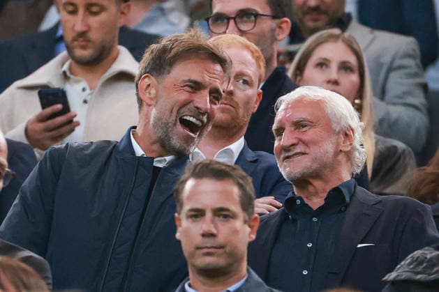Franz Beckenbauer Supercup 2026 - Borussia Dortmund - FC Bayern München am 22.08.2026 im Signal Iduna Park in Dortmund Jürgen Juergen Klopp (Bundestrainer), Rudi Völler (Sportdirektor der deutschen Nationalmannschaft, DFB) *** Franz Beckenbauer Super Cup 2026: Borussia Dortmund vs. FC Bayern Munich on August 22, 2026, at Signal Iduna Park in Dortmund; Jürgen Klopp, head coach of the German national team; Rudi Völler, sporting director of the German national team; DFB MH