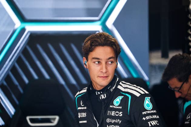 63 George Russell (GBR) of Mercedes-AMG PETRONAS Formula One Team in the Box ahead of the FORMULA 1 HEINEREN DUTCH GRAND PRIX 2026 at the Circuit Park Zandvoort in Zandvoort, Netherlands on Saturday August 22, 2026 (Photo by ATP, Tennis Herren Bildagentur Jean Pierre Thill)  Copyright: xJeanxPierrexThillx Sportspressphoto_SPR213221