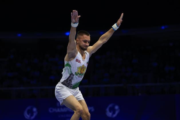 Zagreb, 22.08.2026. - 37TH EUROPEAN MEN™S ARTISTIC GYMNASTICS, Men s Artistic Gymnastics Apparatus Final Vault Individual SENIORS. 526 TRIFONOV Daniel (BUL) Men s Artistic Gymnastics Apparatus Final Horizontal bar Individual SENIORS  2S6A3488.JPG