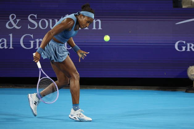 August 22, 2026, Mason, Oh, USA: Cincinnati Open Tennis 2026 - Coco Gauff plays a ball against Sara Bejlek in the Cincinnati Open Tennis Tournament held in Mason OH. 2026 08 22. ZUMAPress Mason USA - ZUMAn24_ 20260822_zaf_n24_356 Copyright: xWallyxNellx