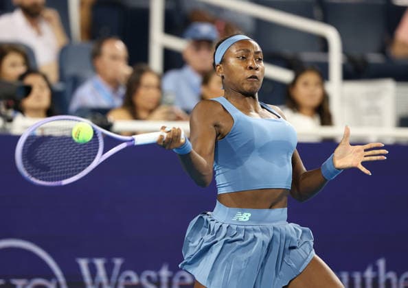 August 23, 2026, Mason, Ohio, USA: COCO GAUFF of USA during the match against S. Bejlek of Czech Republic in semifinals of tennis tournament WTA, Tennis Damen 1000 Cincinnati Open in Mason, USA. Gauff won 6:4, 6:1 Mason USA - ZUMAc278 20260823_zsp_c278_023 Copyright: xMarcinxCholewinskix