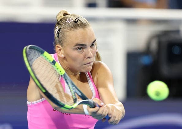 August 23, 2026, Mason, Ohio, USA: SARA BEJLEK of Czech Republic during the match against C. Gauff of USA in semifinals of tennis tournament WTA, Tennis Damen 1000 Cincinnati Open in Mason, USA. Bejlek lost 4:6, 1:6. Mason USA - ZUMAc278 20260823_zsp_c278_004 Copyright: xMarcinxCholewinskix