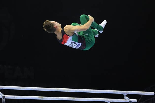 Zagreb, 22.08.2026. - 37TH EUROPEAN MEN™S ARTISTIC GYMNASTICS, Men s Artistic Gymnastics Apparatus Final Parallel bars Individual SENIORS. 589 MESZAROS Krisztofer (HUN), Men s Artistic Gymnastics Apparatus Final Parallel bars Individual SENIORS  2S6A5893.JPG