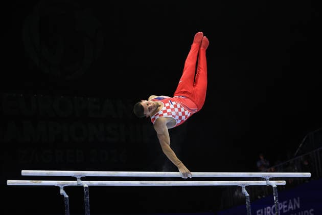 Zagreb, 22.08.2026. - 37TH EUROPEAN MEN™S ARTISTIC GYMNASTICS, Men s Artistic Gymnastics Apparatus Final Parallel bars Individual SENIORS. 534 KOVTUN Illia (CRO), Men s Artistic Gymnastics Apparatus Final Parallel bars Individual SENIORS  2S6A6976.JPG