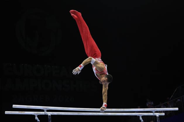 Zagreb, 22.08.2026. - 37TH EUROPEAN MEN™S ARTISTIC GYMNASTICS, Men s Artistic Gymnastics Apparatus Final Parallel bars Individual SENIORS. 675 ARICAN Ferhat (TUR), Men s Artistic Gymnastics Apparatus Final Parallel bars Individual SENIORS  2S6A7898.JPG