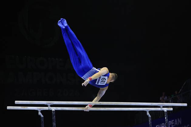 Zagreb, 22.08.2026. - 37TH EUROPEAN MEN™S ARTISTIC GYMNASTICS, Men s Artistic Gymnastics Apparatus Final Parallel bars Individual SENIORS. 611 PYATOV Ron (ISR), Men s Artistic Gymnastics Apparatus Final Parallel bars Individual SENIORS  2S6A7572.JPG