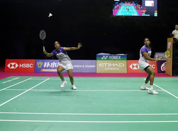 August 22, 2026, New Delhi, New Delhi, India: NEW DELHI, INDIA AUGUST 22, 2026: India s Treesa Jolly and Gayatri Gopichand Pullela play a shot against China s Liu Sheng Shu and Tan Ning during their women s doubles semi-final match at the BWF World Championships 2026 in New Delhi, India, on Saturday, August 22, 2026. The Indian pair fought hard before going down 21-18, 13-21, 8-21, securing a historic bronze medal. Zuma Press City: New DelhiState: New DelhiCountry: IndiaCategory: INTDate: 22.08.2026ZUMA Categories: IN New Delhi India - ZUMAd288 20260822_zip_d288_015 Copyright: xDeepakx New Delhi India - ZUMA0864 0864619081st Copyright: xIMAGO Deepakx