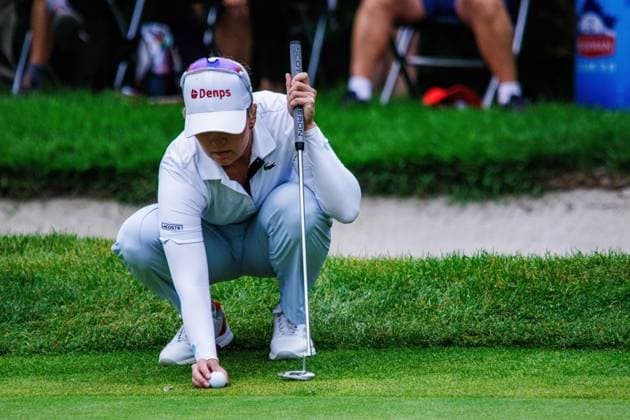 August 22, 2026, Edmonton, Alberta, Canada: Nanna Kaerstz Madsen (DEN) places her ball to putt from the fringe of the rough in round 3 of the LPGA, Golf Damen CPKC Canadian Women s Open..LPGA CPKC Canada WomenÃ¢â‚¬â ¢s Open leader Mayu Yamashita shot 5 under par to bringing her total to -19, tying the LPGA record after 54 holes. 16-year-old amateur Aphrodite Deng (tied for 6th place) leads all Canadians at 10 under par after shooting 63 (7 under par) in the third round (the low score for the round). Nine players are currently sitting at 10 under par or better heading into the final round. Deng is also one of 4 Canadians under 18 to make the cut, a tournament first. Edmonton Canada - ZUMAs197 20260822_aaa_s197_402 Copyright: xRonxPalmerx