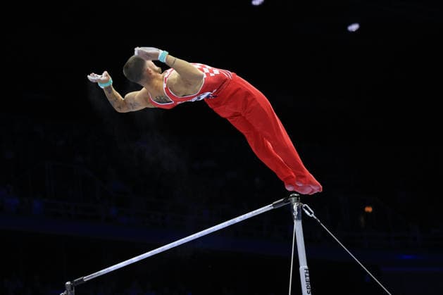 Zagreb, 22.08.2026. - 37TH EUROPEAN MEN™S ARTISTIC GYMNASTICS, Men s Artistic Gymnastics Apparatus Final Horizontal bar Individual SENIORS. 534 KOVTUN Illia (CRO) Men s Artistic Gymnastics Apparatus Final Horizontal bar Individual SENIORS  2S6A9090.JPG