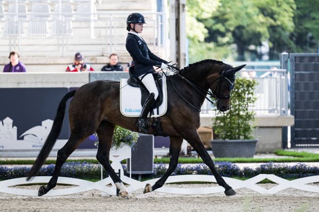 260823 Pam Svane of Sweden with horse Raja compete in the Para Dressage Grand Prix Freestyle Individual Final Grade III during day 13 of the 2026 FEI World Championships on August 23, 2026 in Aachen. Photo: Emma Wallskog BILDBYRAN kod EW EW0701 ridsport equestrian rid-vm 2026 2026 fei world championships bbeng ridsport-vm dressyr dressage para dressage paradressyrsverige sweden *** August 23, 2026: Pam Svane of Sweden, riding Raja, competed in the Grade III Para Dressage Grand Prix Freestyle Individual Final on Day 13 of the 2026 FEI World Championships in Aachen. 2026 in Aachen. Photo by Emma Wallskog, BILDBYRAN code EW EW0701 equestrian sports 2026 World Championships 2026 FEI World Championships bbeng equestrian sports World Championships dressage para dressage Sweden  Copyright: EMMAxWALLSKOG BB260823EW005