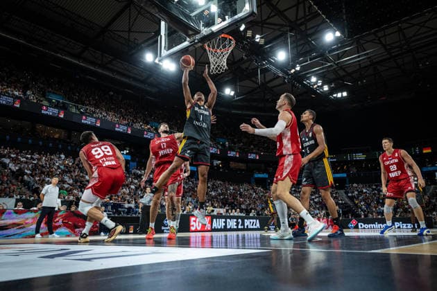 Basketball Hamburg 22.08.2026 Turkish Airlines Supercup 2026 Finale Deutschland (GER) - Kroatien (CRO) Oscar da Silva (Deutschland, No.01) *** Basketball Hamburg, August 22, 2026 – Turkish Airlines Super Cup 2026 Final: Germany (GER) vs. Croatia (CRO) – Oscar da Silva, Germany, No. 01