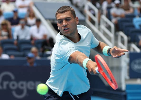 August 22, 2026, Mason, Ohio, USA: FLAVIO COBOLLI of Italy during the match against A. Fils of France in the semifinals of tennis tournament WTA, Tennis Damen 1000 Cincinnati Open in Mason, USA. Cobolli lost 3:6, 4:6. Mason USA - ZUMAc278 20260822_zsp_c278_054 Copyright: xMarcinxCholewinskix