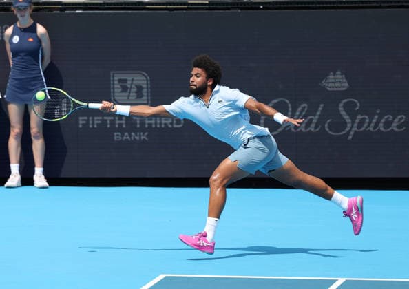 August 22, 2026, Mason, Ohio, USA: ARTHUR FILS of France during the match against F. Cobolli of Italy in the semifinals of tennis tournament WTA, Tennis Damen 1000 Cincinnati Open in Mason, USA. Fils won 6:3, 6:4 Mason USA - ZUMAc278 20260822_zsp_c278_059 Copyright: xMarcinxCholewinskix