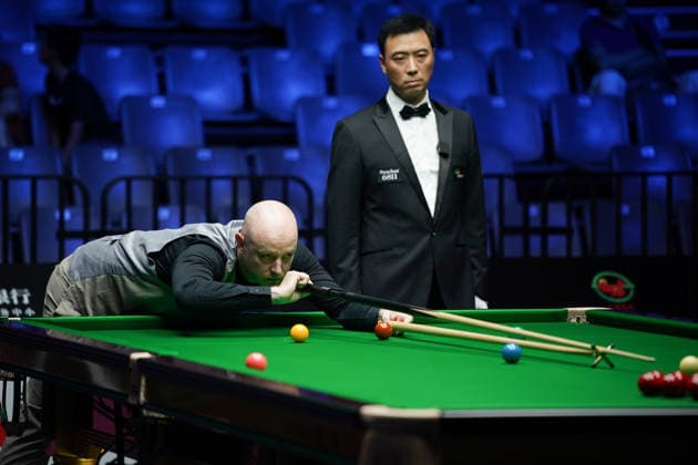 WUHAN, CHINA - AUGUST 23: Chris Wakelin of England plays a shot in the first round match against Jordan Brown of Northern Ireland on day 1 of Wuhan Open 2026 at the Optics Valley Gymnasium of Huazhong University of Science and Technology on August 23, 2026 in Wuhan, Hubei Province of China.  Copyright: xTaixChengzhex 111661654920