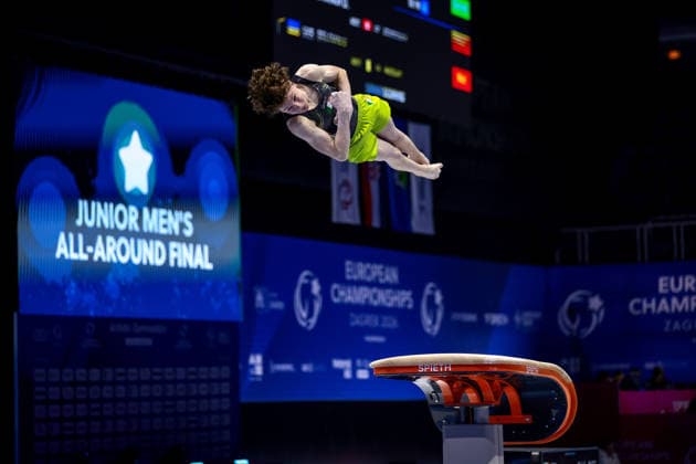 2026 Men s Artistic European Gymnastics Championships, Arena Zagreb, Zagreb, Croatia 23 8 2026 Juniors All-Around Final Ireland™s Robert Ward Robert Ward 23 8 2026  Copyright: xx 0NIK8108