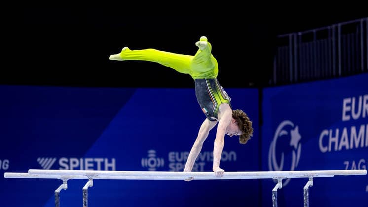 2026 Men s Artistic European Gymnastics Championships, Arena Zagreb, Zagreb, Croatia 23 8 2026 Juniors All-Around Final Ireland™s Robert Ward Robert Ward 23 8 2026  Copyright: xx 0NIK8225