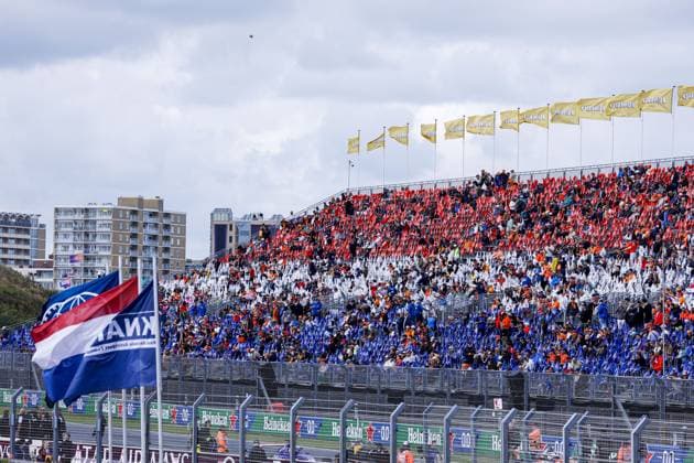 ZANDVOORT - Overview of the grandstand for the Formula 1 Heineken Dutch Grand Prix at Circuit Zandvoort on August 23, 2026 in Zandvoort, the Netherlands. MARCEL TER BALS ANP xVIxANPxSportx xMarcelxterxBalsxIVx 566093161 originalFilename: 566093161.jpg