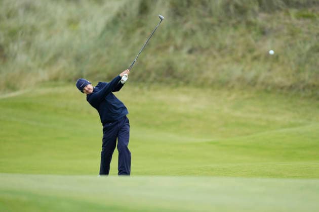 BALMEDIE, SCOTLAND - AUG 23: Yannik Paul (GER) plays from the first fairway during Round 4 at the 2026 Nexo Championship at the Trump International Golf Links, Balmedie on August 23, 2026 in Aberdeenshire, Scotland The 2026 Nexo Championship