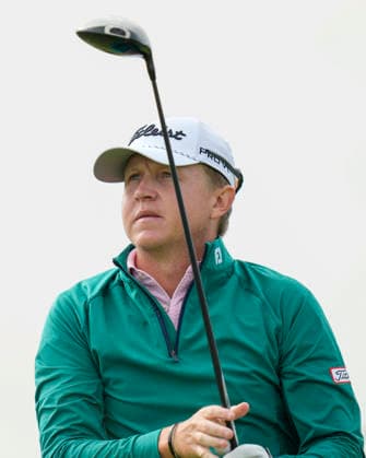 BALMEDIE, SCOTLAND - AUG 23: Albin Bergstrom (SWE) plays from the third tee during Round 4 at the 2026 Nexo Championship at the Trump International Golf Links, Balmedie on August 23, 2026 in Aberdeenshire, Scotland The 2026 Nexo Championship