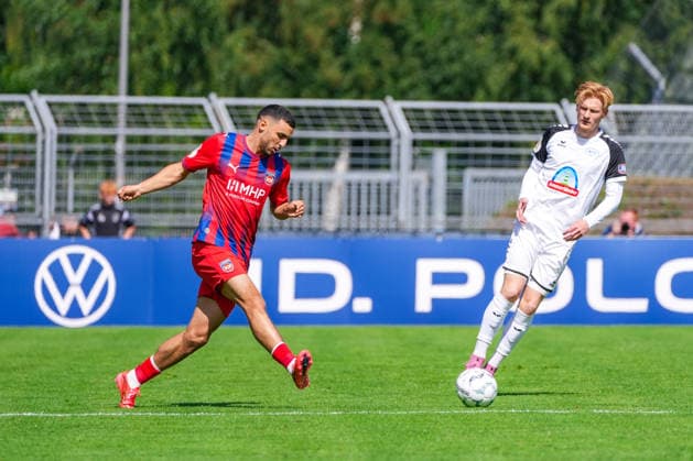 Marnon Busch (1. FC Heidenheim, 1), Deutschland: Fussball, DFB Pokal, Saison 2026 27, 1. Runde, 23.08.2026, SSV Jeddeloh II vs 1. FC Heidenheim, Marschweg-Stadion (Oldenburg, Niedersachsen) *** Marnon Busch, 1 FC Heidenheim, 1, German soccer, DFB Cup, 2026–27 season, 1st round, August 23, 2026, SSV Jeddeloh II vs. 1 FC Heidenheim, Marschweg Stadium, Oldenburg, Lower Saxony Copyright: xLeonxFrickx