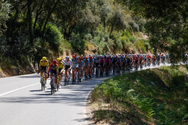 The pack competes in the second stage of La Vuelta a Espana cycling tour, between Monaco and French town of Manosque covering 214.3 km. Second stage of La Vuelta cycling tour !ACHTUNG: NUR REDAKTIONELLE NUTZUNG!  Copyright: xJavierxLizonx GRAF3568 20260823-55021207698_1