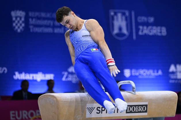 Artistic Gymnastics Photo by IPA ABACAPRESS.COM87725146 - Pietro MAZZOLA (ITA) on the pommel horse during the European Men s Artistic Gymnastics Championships in Zagreb, Croatia, on August 23, 2026 Zagreb Croatia  Copyright: xIPAxSport ABACAx