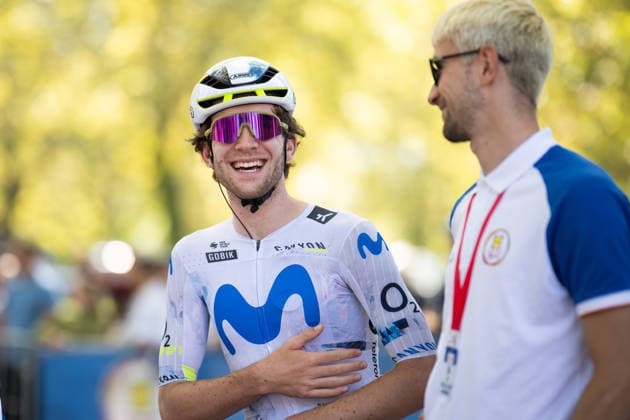 Lidl Deutschland Tour, Etappe 4, 23.08.2026 Michel Hessmann (GER, Movistar Team) Heilbronn Germany *** Lidl Germany Tour, Stage 4, August 23, 2026 Michel Hessmann GER, Movistar Team Heilbronn, Germany Copyright: xCarlaxHilgerx