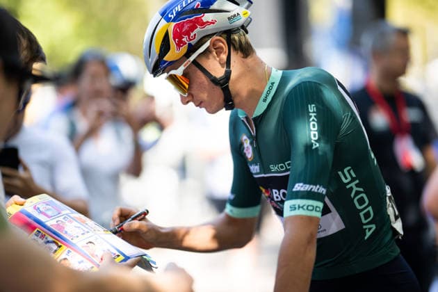 Lidl Deutschland Tour, Etappe 4, 23.08.2026 Giulio Pellizzari (ITA, Red Bull - BORA - hansgrohe) Heilbronn Germany *** Lidl Germany Tour, Stage 4, August 23, 2026 Giulio Pellizzari (ITA), Red Bull BORA hansgrohe, Heilbronn, Germany Copyright: xCarlaxHilgerx