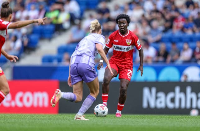 GER, Sinsheim, TSG Hoffenheim vs VfB Stuttgart, Google Pixel Frauen Bundesliga, Fussball, DFB, Spielzeit 2026 2027, 1. Spieltag im Bild: Mira Arouna (VfB Stuttgart Frauen 21) DFB DFL REGULATIONS PROHIBIT ANY USE OF PHOTOGRAPHS AS IMAGE SEQUENCES AND OR QUASI-VIDEO, 23.08.2026 *** GER, Sinsheim, TSG Hoffenheim vs. VfB Stuttgart, Google Pixel Women s Bundesliga, Soccer, DFB, 2026–2027 Season, Matchday 1 in Pictures: Mira Arouna, VfB Stuttgart Women s U-21, DFB, DFL. REGULATIONS PROHIBIT ANY USE OF PHOTOGRAPHS AS IMAGE SEQUENCES AND OR QUASI-VIDEO. August 23, 2026 Copyright: HMBxMedia HendrikxHamelau