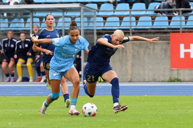 2026-08-23 ,FC Viktoria - SG 99 Andernach, Frauen, 2. Bundesliga, 3.Spieltag, Stadion Lichterfelde Katharina Krist (FC Viktoria Berlin, 18) , Isabel Pfeiffer (SG 99 Andernach, 21) Berlin Berlin Germany *** August 23, 2026, FC Viktoria SG 99 Andernach, Women s, 2nd Bundesliga, Matchday 3, Lichterfelde Stadium, Katharina Krist (FC Viktoria Berlin), 18, Isabel Pfeiffer (SG 99 Andernach), 21, Berlin, Berlin, Germany
