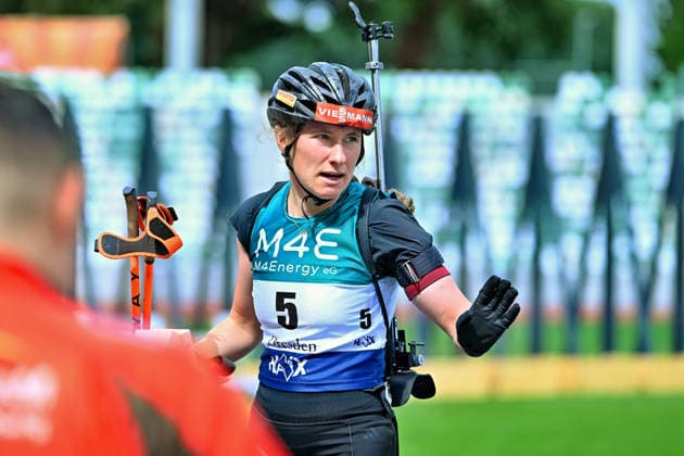 Janina Hettich-Walz (Deutschland) M4Energy City Biathlon Dresden 2026, 23.08.2026 M4Energy City Biathlon Dresden 2026, 23.08.2026 Dresden *** Janina Hettich Walz, Germany, M4Energy City Biathlon Dresden 2026, August 23, 2026, M4Energy City Biathlon Dresden 2026, August 23, 2026, Dresden Copyright: xEibner-Pressefoto xHoepnerx EP_PHR