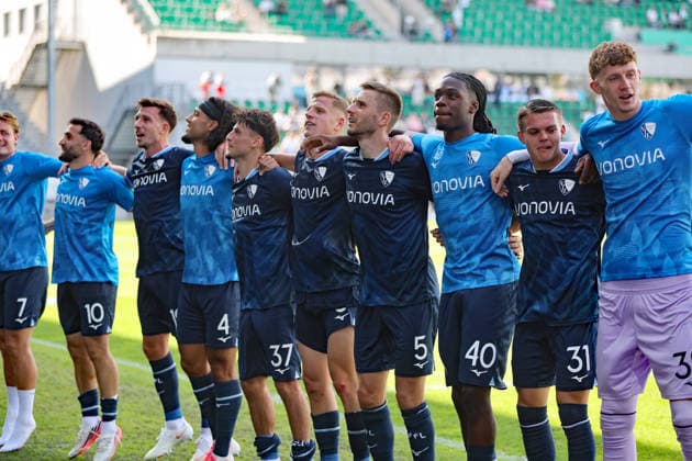 Bochum am Ende des Spiels , DFB Pokal , Greuther Fürth-VfL Bochum , , Fußball , in dem Sportpark Ronhof Stadion in Fürth , Bayern , Deutschland . August 23 , 2026 . Photo by: Davide Elias IPA Photo Pressefoto DENL Copyright: xDavidexEliasx