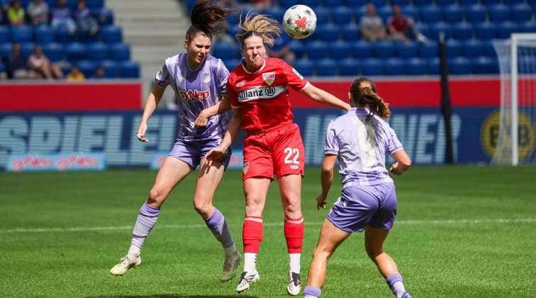 2026.8.23, Deutschland, Sinsheim, Fußball Frauen TSG Hoffenheim vs. VfB Stuttgart, v.l. Chiara Marrie Hahn (Hoffenheim), Adriana Achcinska (VfB) *** August 23, 2026, Germany, Sinsheim, Women s Soccer: TSG Hoffenheim vs. VfB Stuttgart; from left: Chiara Marrie Hahn (Hoffenheim), Adriana Achcinska (VfB)