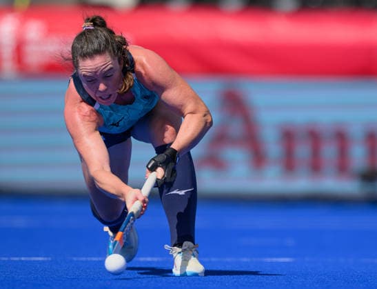 Day Nine Grace Balsdon of England scores from a short corner to give England a 3-1 lead during the Pool G match against Japan in the 2026 FIH Hockey World Cup at Wagener Stadium, Amstelveen 23 08 2026 UK Newspapers OUT Copyright: xGraemexWilcocksonx FIL-23821-0037