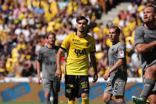 Bern, Switzerland - August 23: Edin Etoski (34 YB) during the Brack Super League match between BSC Young Boys and FC Vaduz at Stadion Wankdorf on August 23, 2026 in Bern, Switzerland.  Copyright: xKjetilxWaberx xSPPx Sportspressphoto_SPR213569