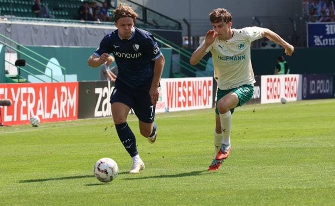 23.08.2026 - Fussball - Saison 2026 2027 - DFB Pokal Vereinspokal - 01. Runde: SpVgg Greuther Fürth ( Kleeblatt ) - VfL Bochum - Sportfoto Zink DoGei - xdoxgex - regulations prohibit any use of photographs as image sequences and or quasi-video - Christian Rasmussen (7, VfL Bochum ) Gian Luca Gian-Luca Itter (27, SpVgg Greuther Fürth ) *** August 23, 2026 Soccer Season 2026–2027 DFB Cup Club Cup First Round SpVgg Greuther Fürth (Kleeblatt) vs. VfL Bochum Sports photo by Zink DoGei xdoxgex. Regulations prohibit any use of photographs as image sequences and or quasi-video Christian Rasmussen 7, VfL Bochum; Gian Luca Itter 27, SpVgg Greuther Fürth